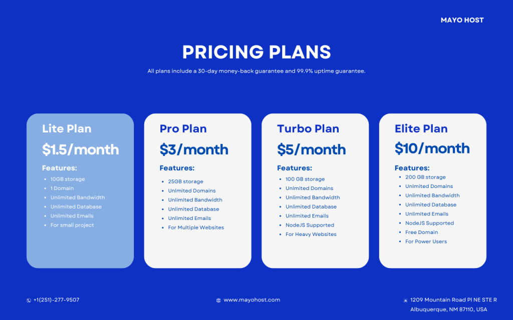 web hosting plans